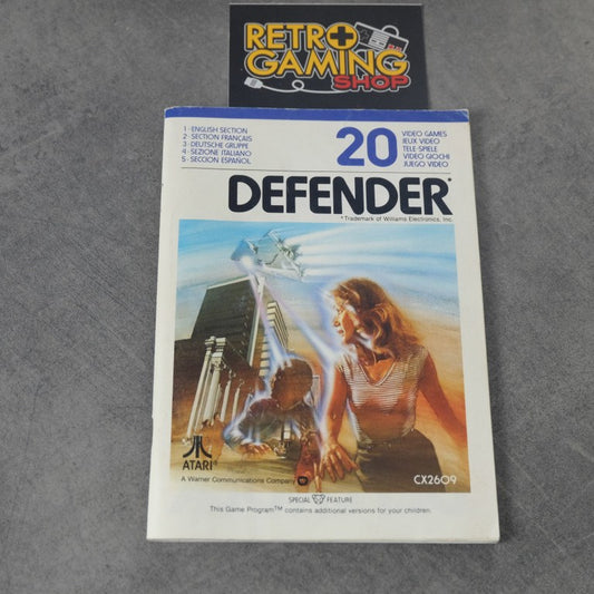 Libretto Defender Atari 2600